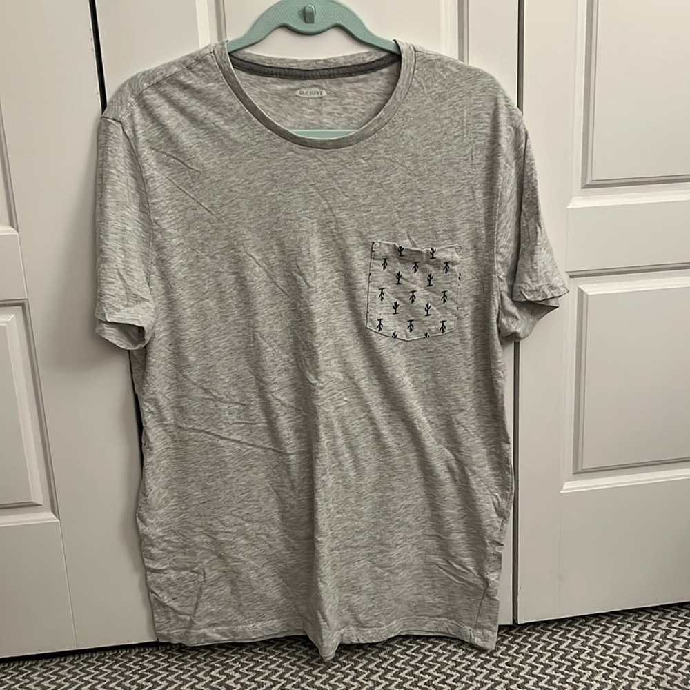 Softwashed cactus print frocket men’s light gray tshirt